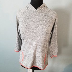 Hooded 3/4 length sweatshirt